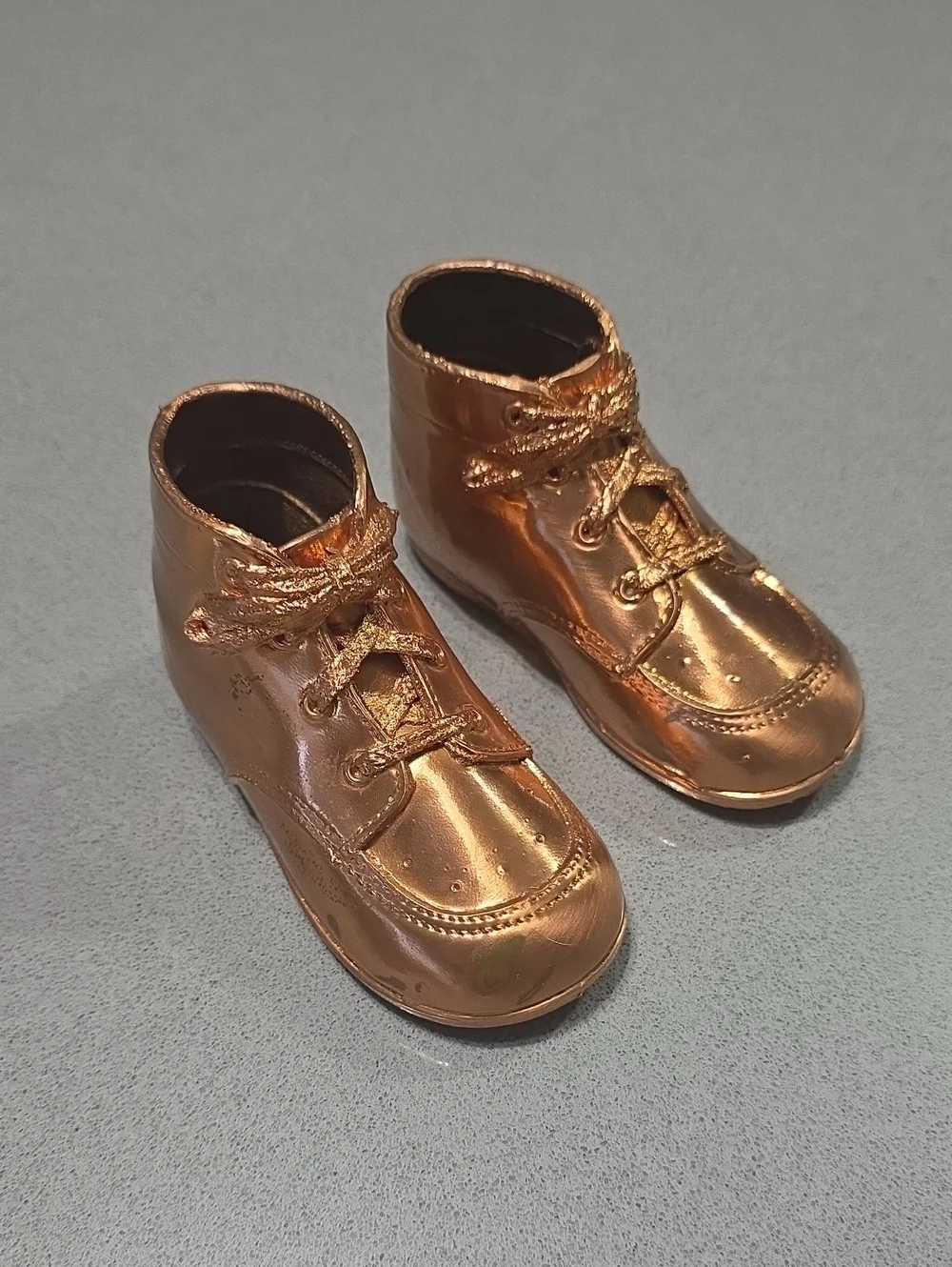 Children's Metallic Bronze Lace-Up Boots -